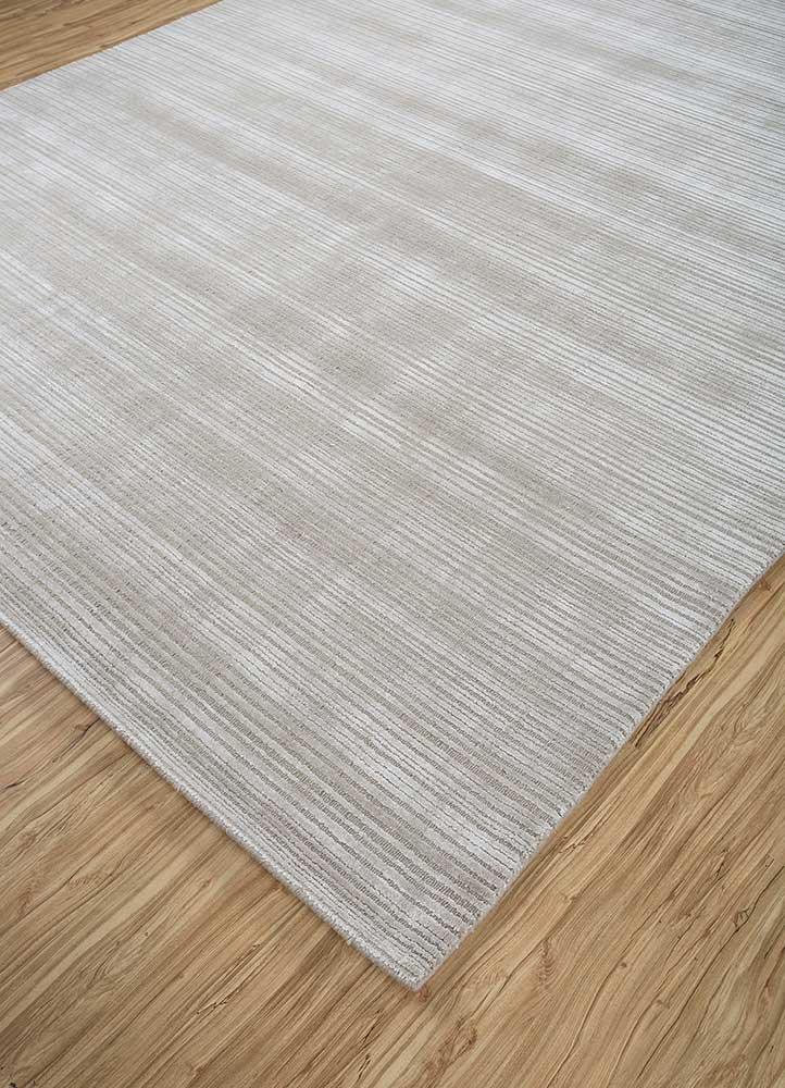 tesoro ivory wool and bamboo silk Hand Loom Rug - FloorShot