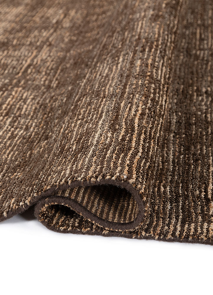 contour beige and brown wool Hand Loom Rug - FloorShot