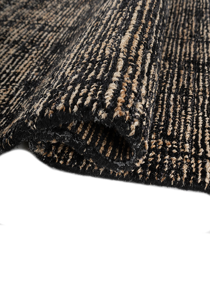 contour grey and black wool Hand Loom Rug - FloorShot