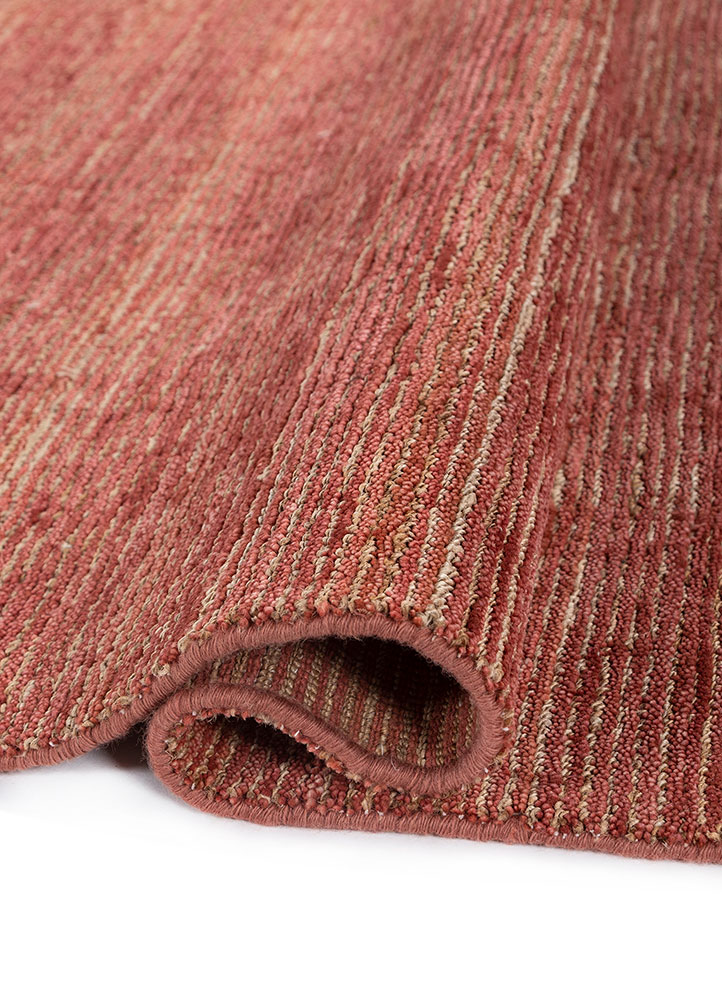 contour red and orange wool Hand Loom Rug - FloorShot