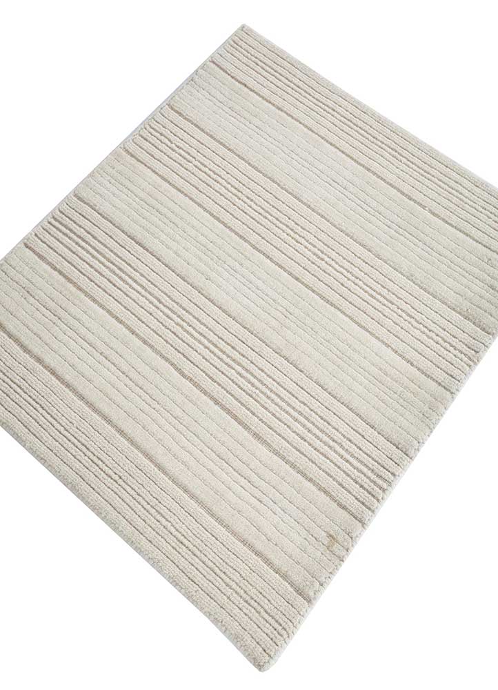 contour ivory wool Hand Loom Rug - FloorShot