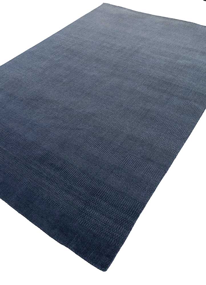 tesoro blue wool Hand Loom Rug - FloorShot