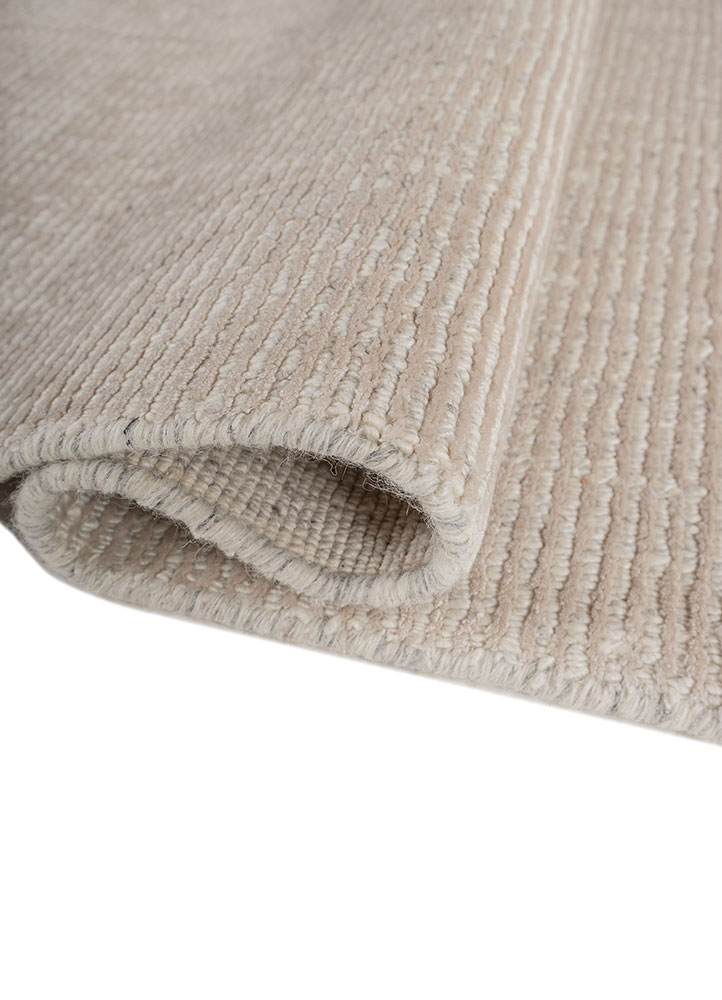 acar ivory wool Hand Loom Rug - FloorShot