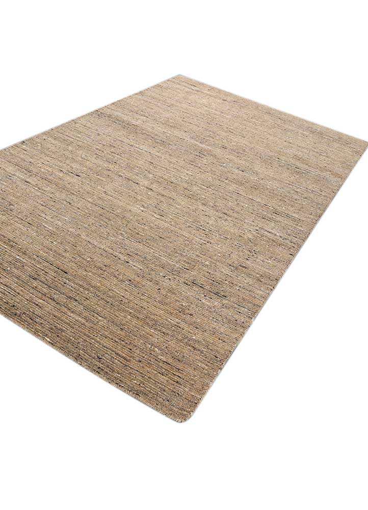 contour gold wool and viscose Hand Loom Rug - FloorShot