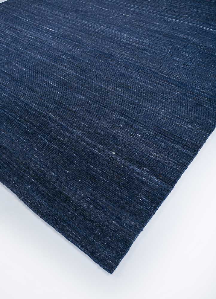 contour blue wool and viscose Hand Loom Rug - FloorShot
