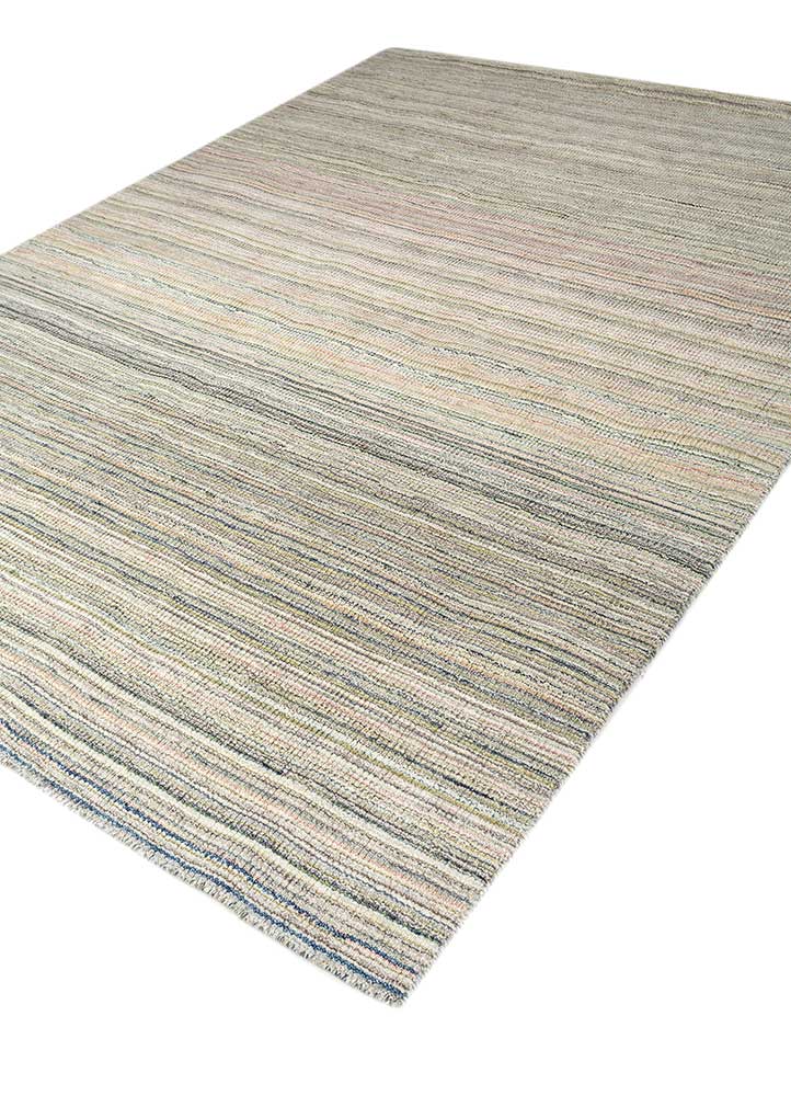 acar grey and black wool and viscose Hand Loom Rug - FloorShot