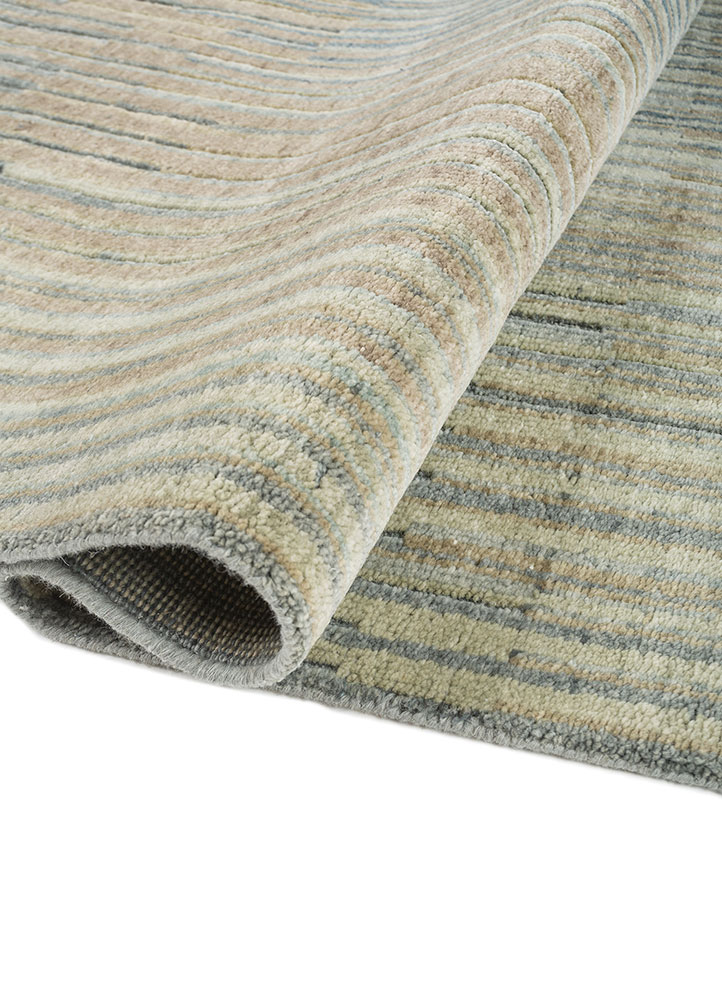 blythe green wool Hand Knotted Rug - FloorShot