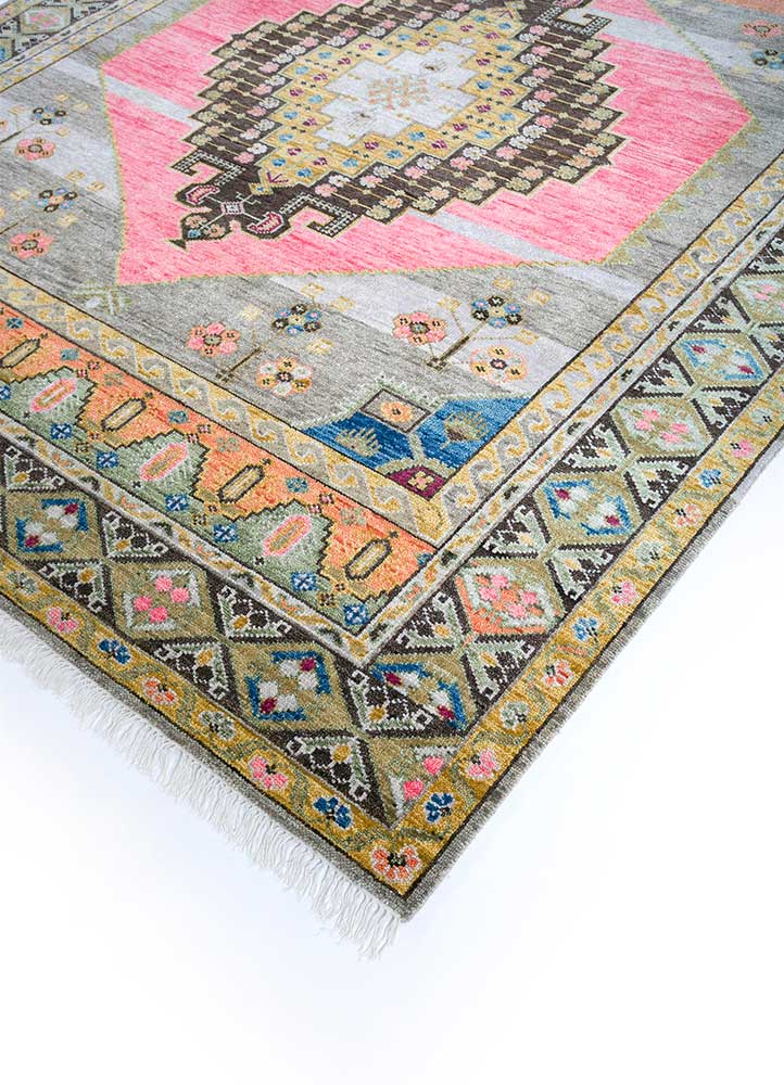 savana multi wool Hand Knotted Rug - FloorShot