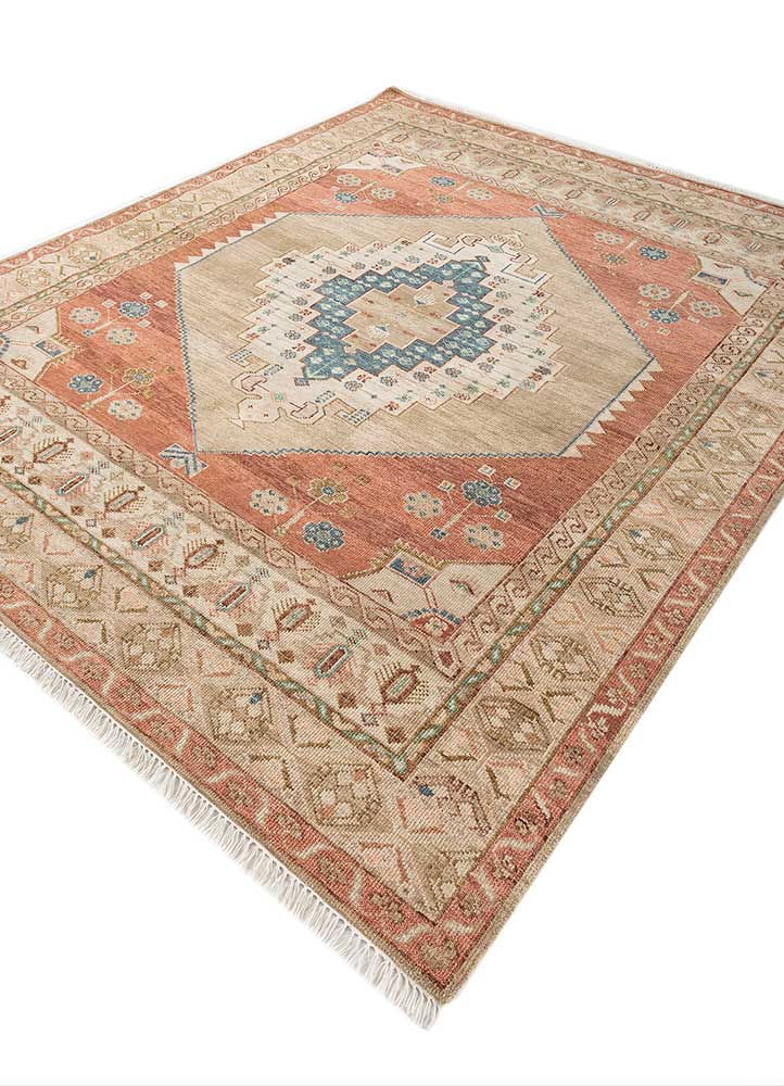 savana ivory wool Hand Knotted Rug - FloorShot