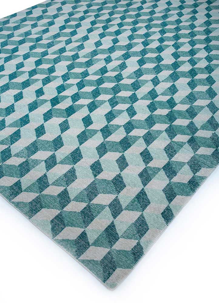 clan blue wool Hand Knotted Rug - FloorShot clan blue wool Hand Knotted Rug - FloorShot