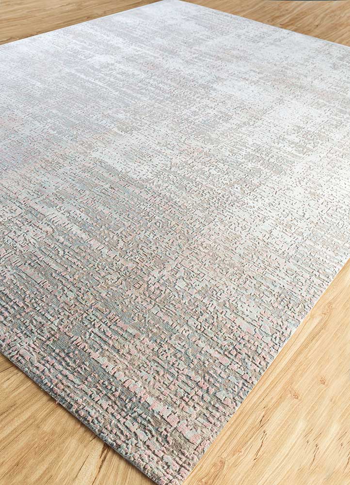 uvenuti ivory wool and bamboo silk Hand Knotted Rug - FloorShot