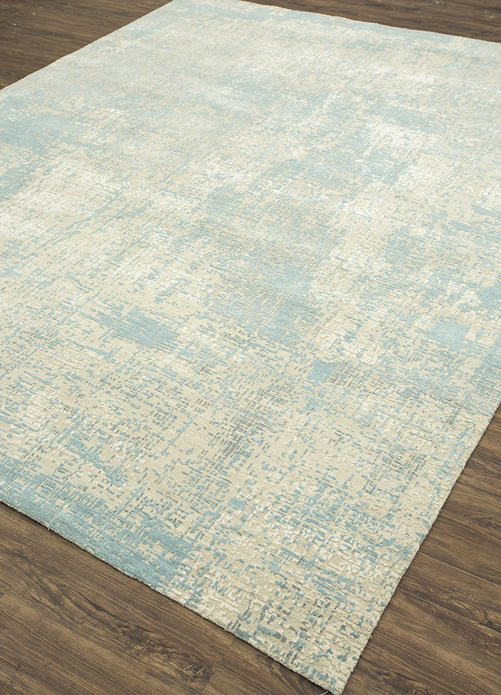 uvenuti beige and brown wool and bamboo silk Hand Knotted Rug - FloorShot