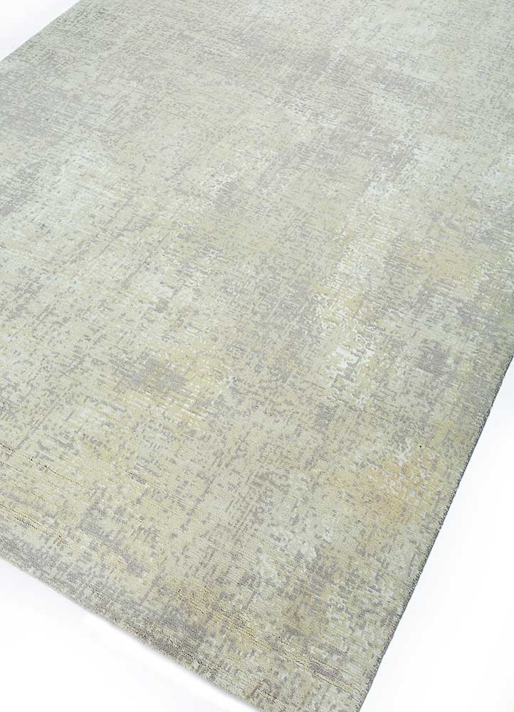 uvenuti ivory wool and bamboo silk Hand Knotted Rug - FloorShot