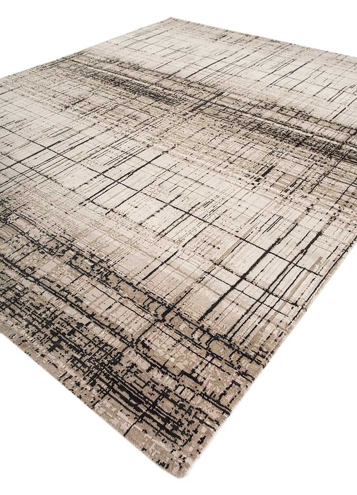 uvenuti ivory wool and bamboo silk Hand Knotted Rug - FloorShot