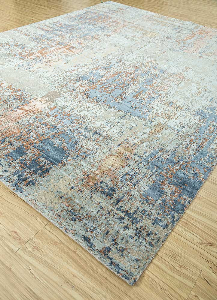 uvenuti ivory wool and bamboo silk Hand Knotted Rug - FloorShot