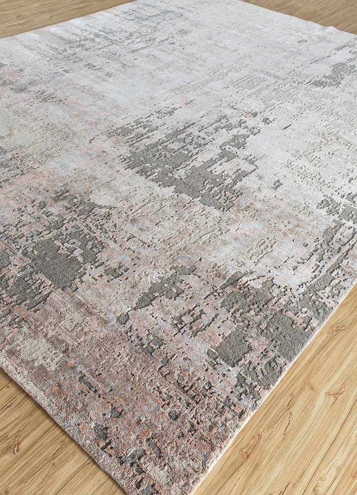 uvenuti ivory wool and bamboo silk Hand Knotted Rug - FloorShot