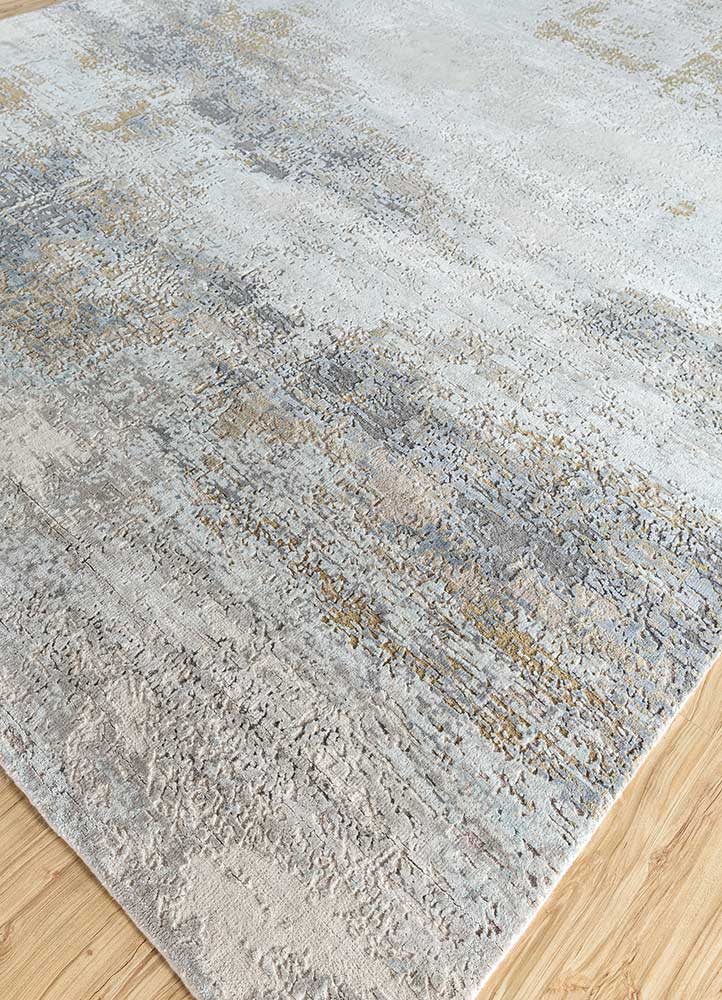 uvenuti ivory wool and bamboo silk Hand Knotted Rug - FloorShot