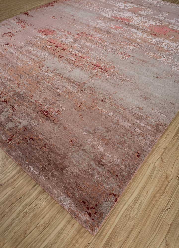 uvenuti pink and purple wool and bamboo silk Hand Knotted Rug - FloorShot