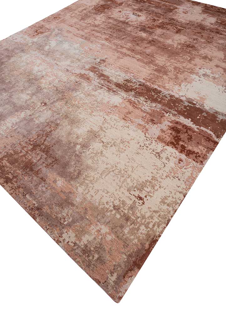 uvenuti beige and brown wool and bamboo silk Hand Knotted Rug - FloorShot