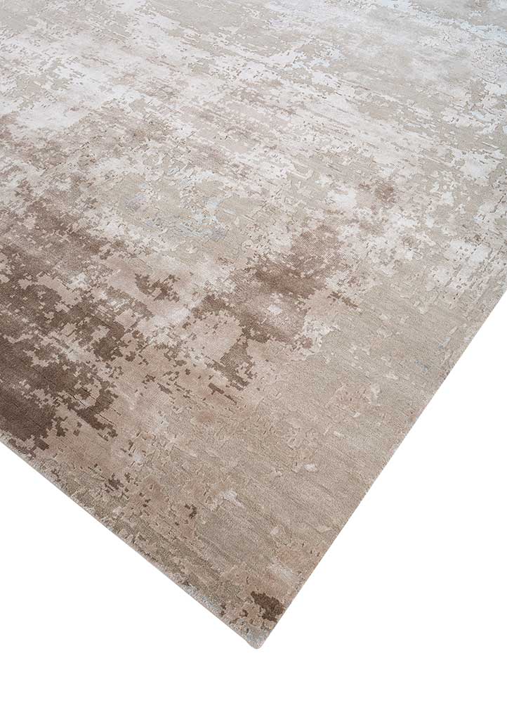 uvenuti ivory wool and bamboo silk Hand Knotted Rug - FloorShot