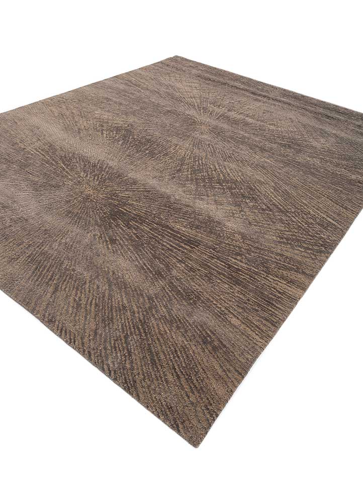 uvenuti beige and brown wool and bamboo silk Hand Knotted Rug - FloorShot