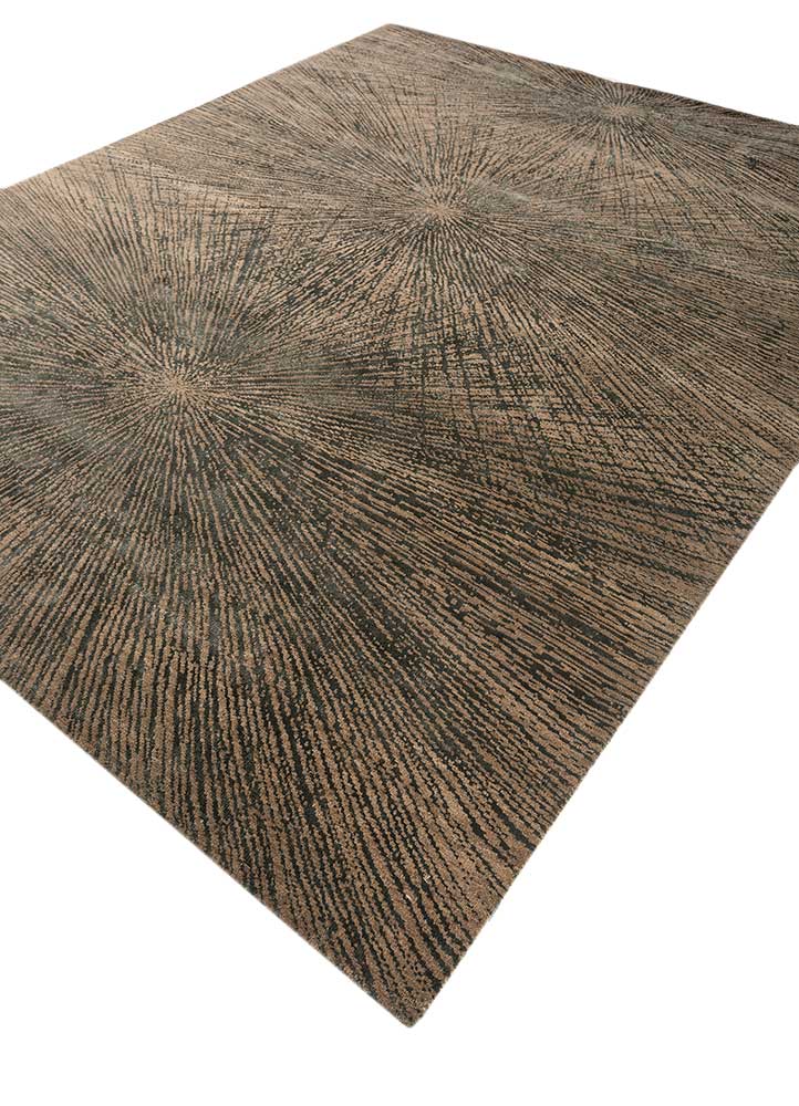 uvenuti beige and brown wool and bamboo silk Hand Knotted Rug - FloorShot