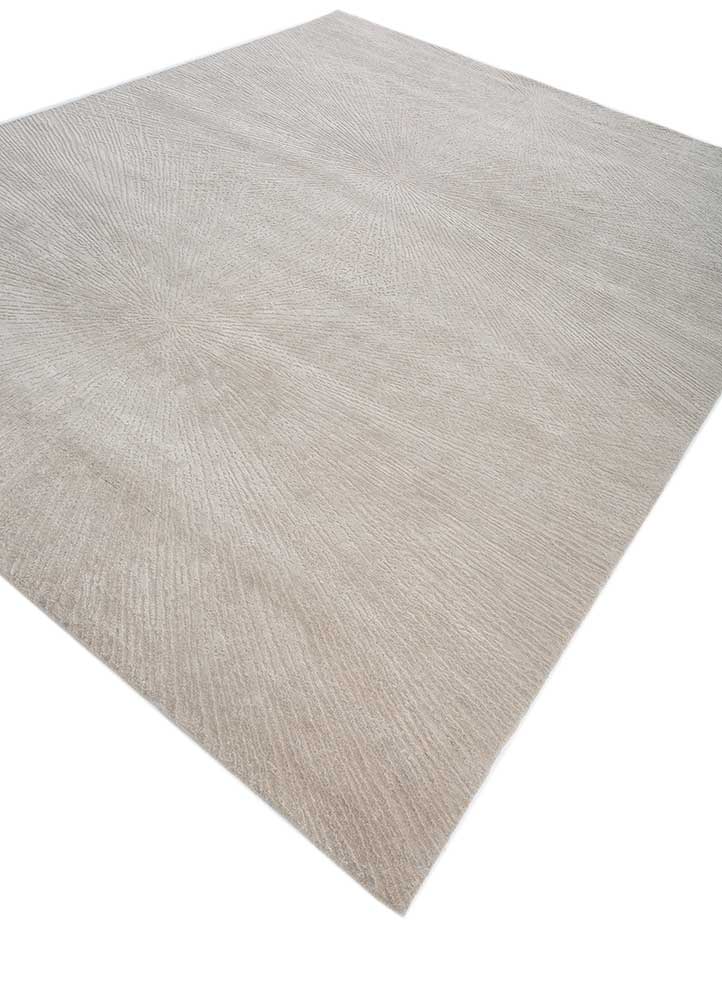 uvenuti ivory wool and bamboo silk Hand Knotted Rug - FloorShot