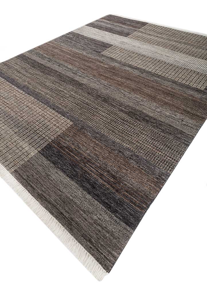 blythe blue afghan wool Hand Knotted Rug - FloorShot