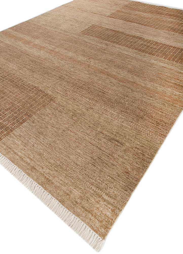 bylthe beige and brown afghan wool Hand Knotted Rug - FloorShot