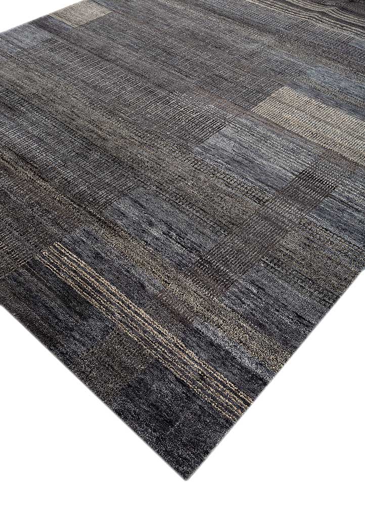 bylthe blue afghan wool Hand Knotted Rug - FloorShot