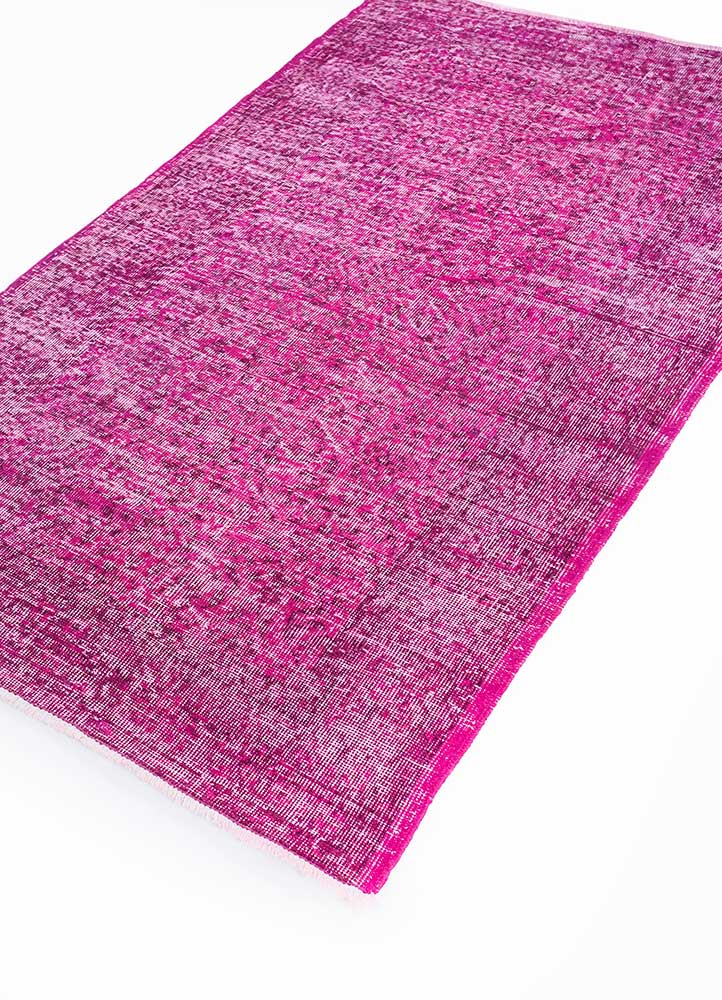 lacuna pink and purple wool Hand Knotted Rug - FloorShot