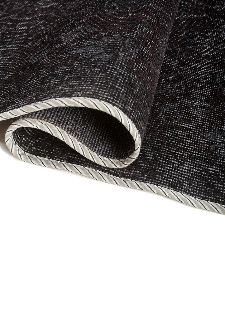 vintage grey and black wool Hand Knotted Rug - FloorShot vintage grey and black wool Hand Knotted Rug - FloorShot