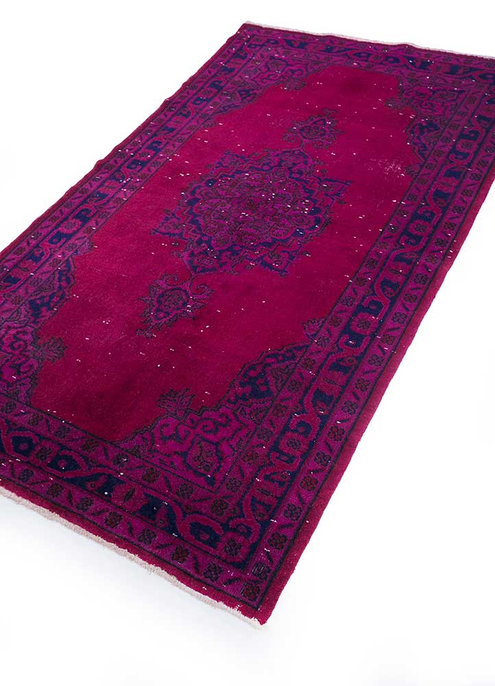 lacuna pink and purple wool Hand Knotted Rug - FloorShot