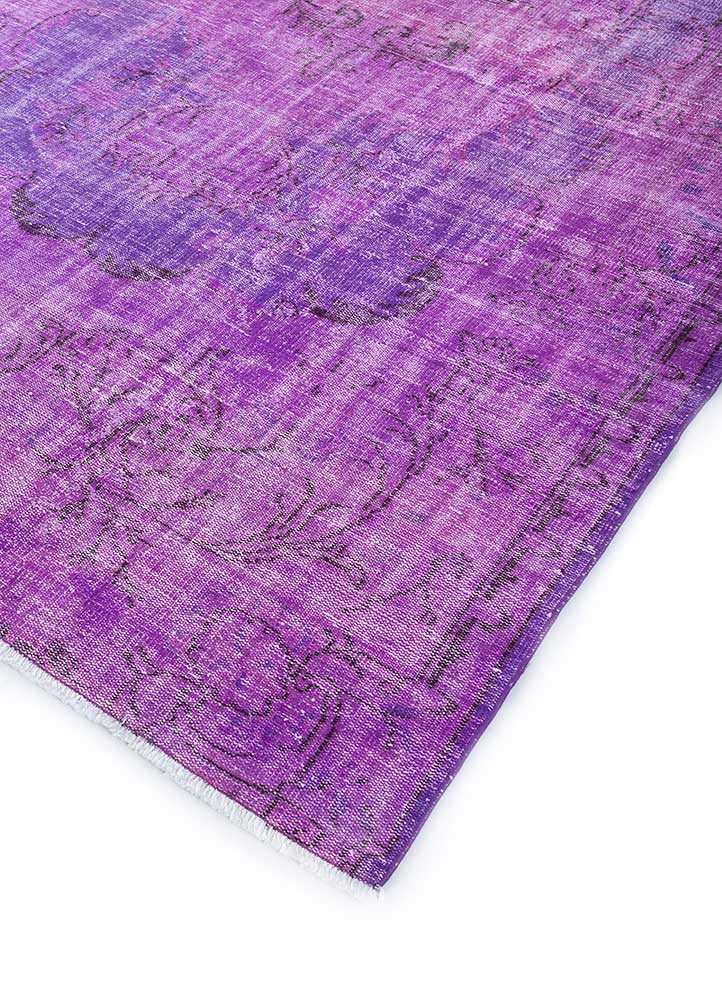 lacuna pink and purple wool Hand Knotted Rug - FloorShot lacuna pink and purple wool Hand Knotted Rug - FloorShot