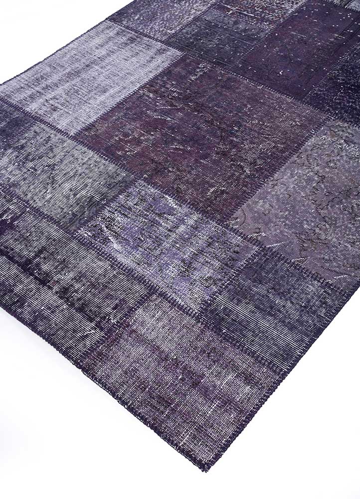 provenance pink and purple wool Hand Knotted Rug - FloorShot