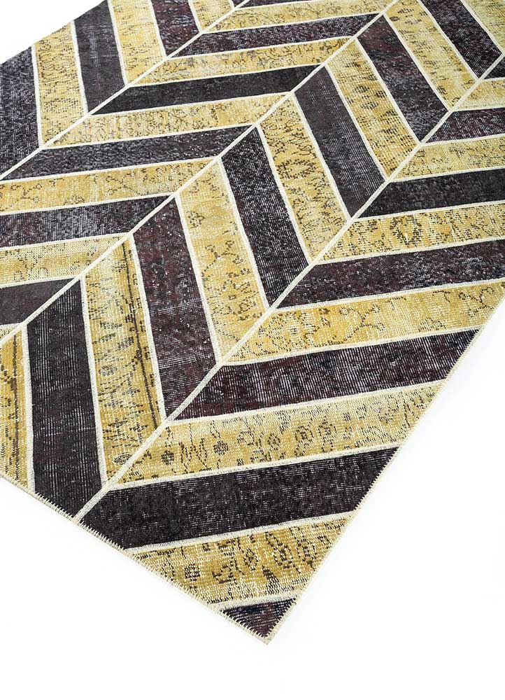 provenance gold wool Hand Knotted Rug - FloorShot