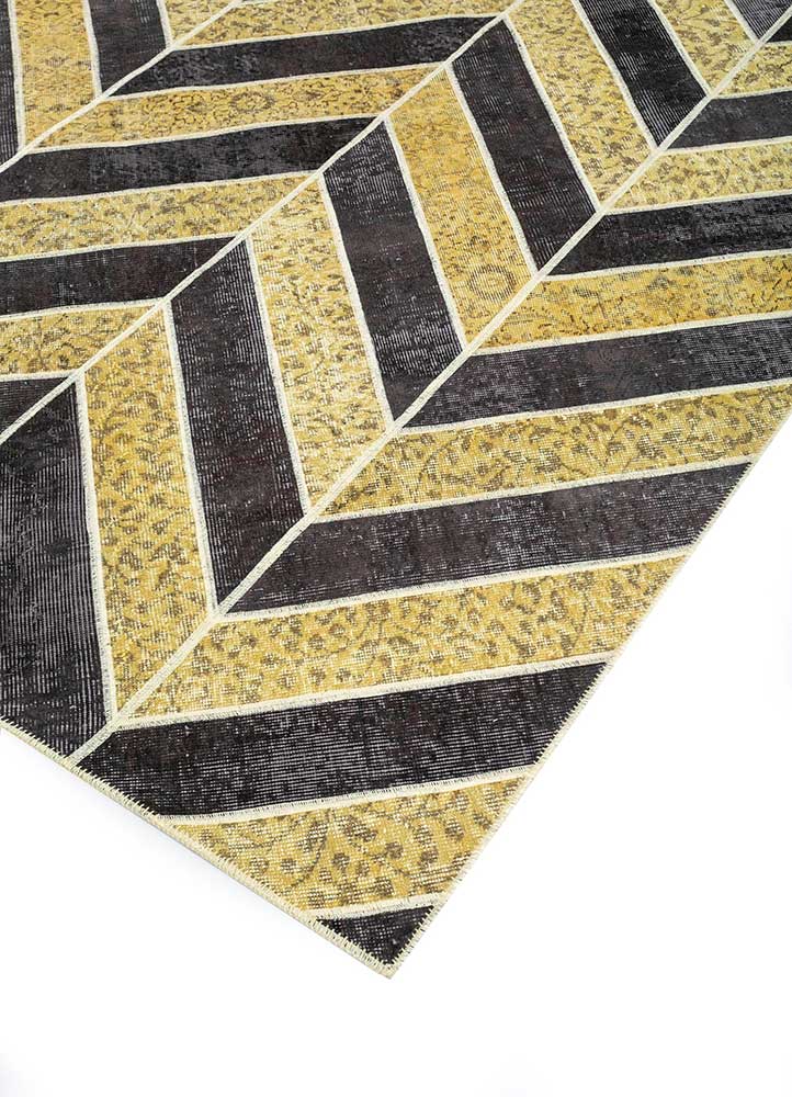 provenance gold wool Hand Knotted Rug - FloorShot