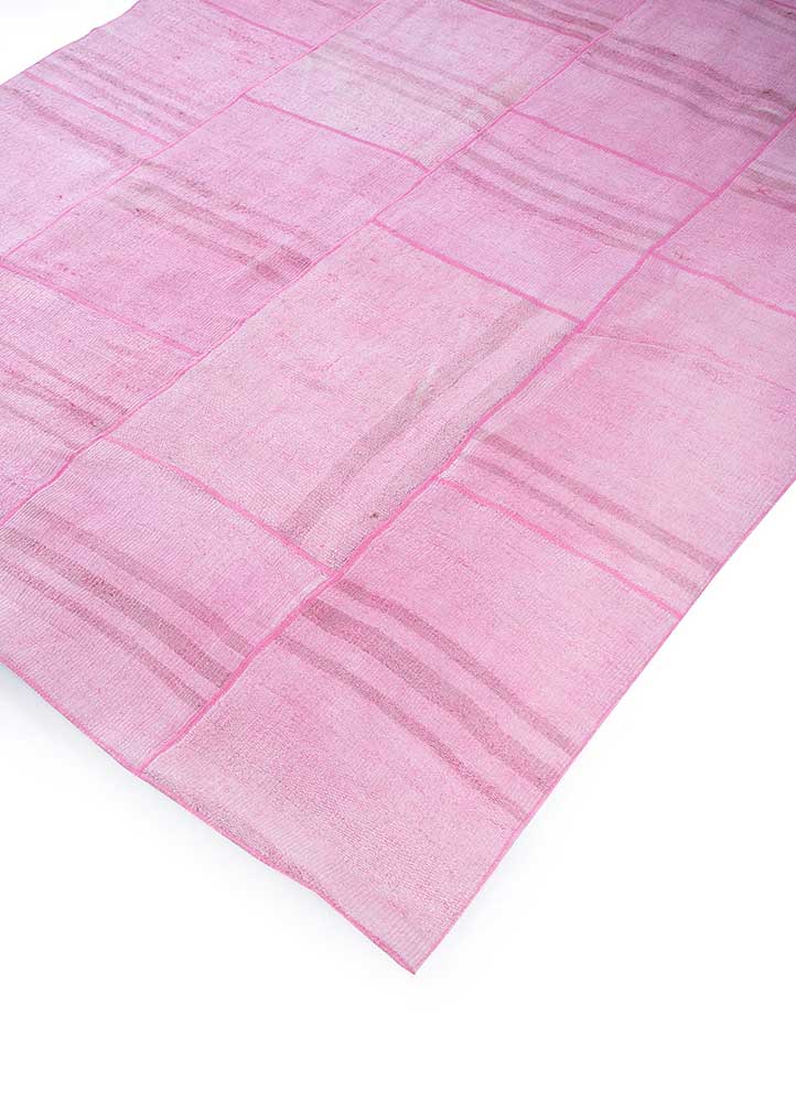 provenance pink and purple wool Hand Knotted Rug - FloorShot