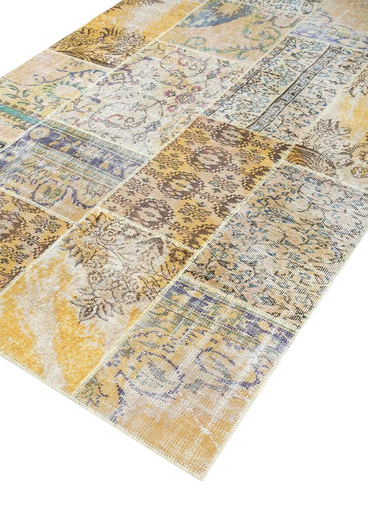 provenance gold wool Hand Knotted Rug - FloorShot