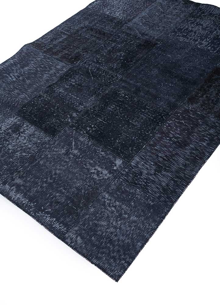 provenance grey and black wool Hand Knotted Rug - FloorShot