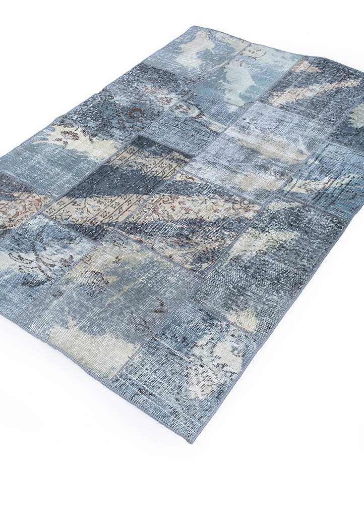 provenance grey and black wool Hand Knotted Rug - FloorShot