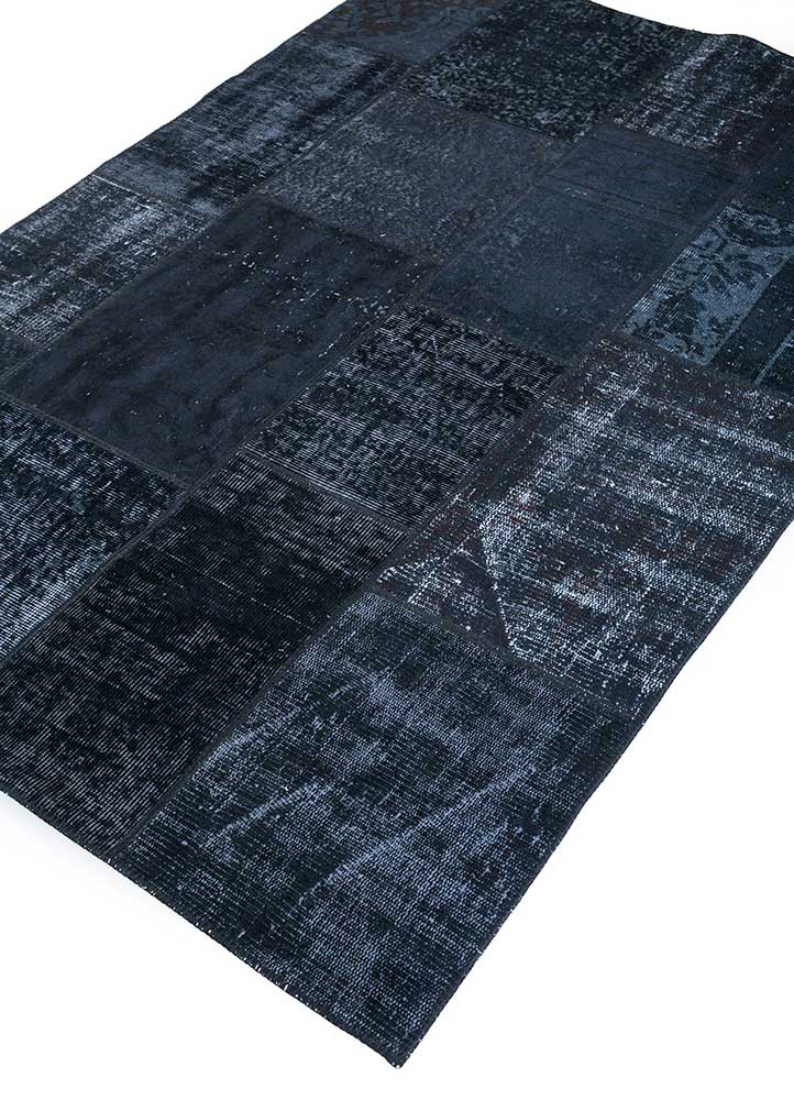 provenance grey and black wool Hand Knotted Rug - FloorShot