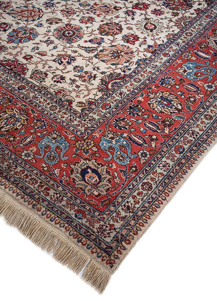 aalam gold wool Hand Knotted Rug - FloorShot