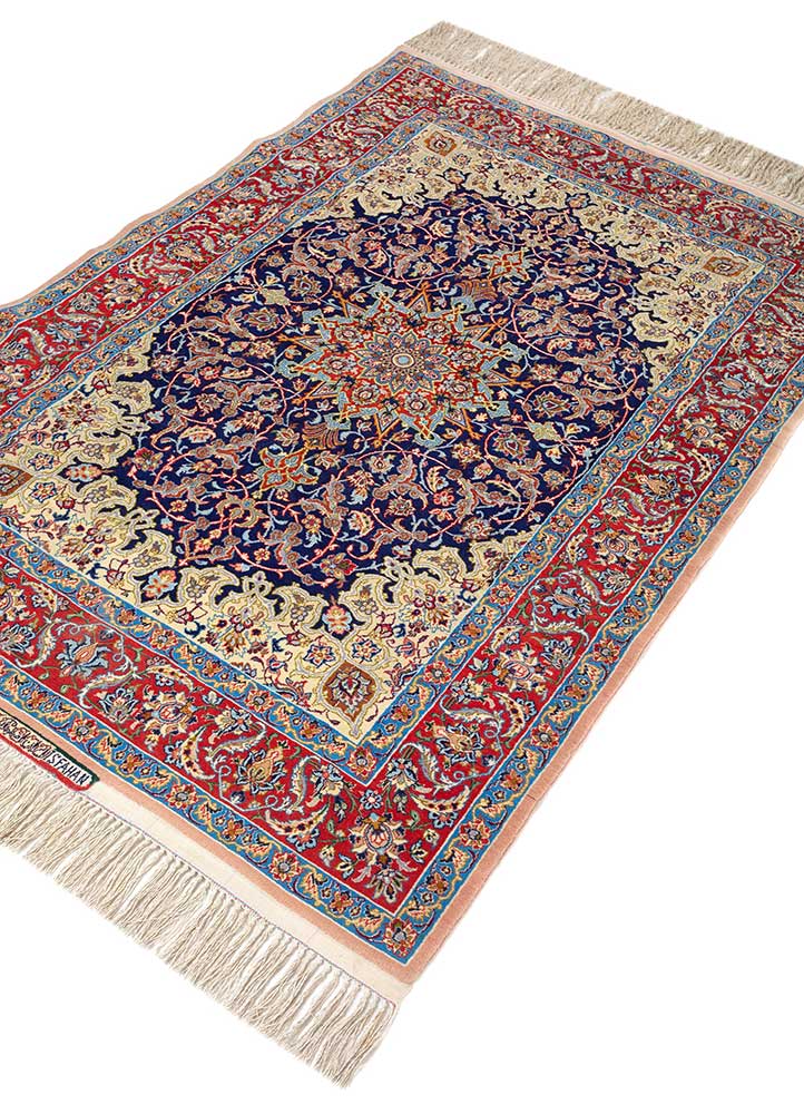 gulmarg blue wool Hand Knotted Rug - FloorShot