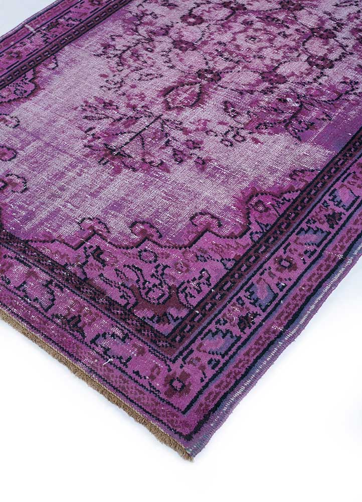 lacuna pink and purple wool Hand Knotted Rug - FloorShot