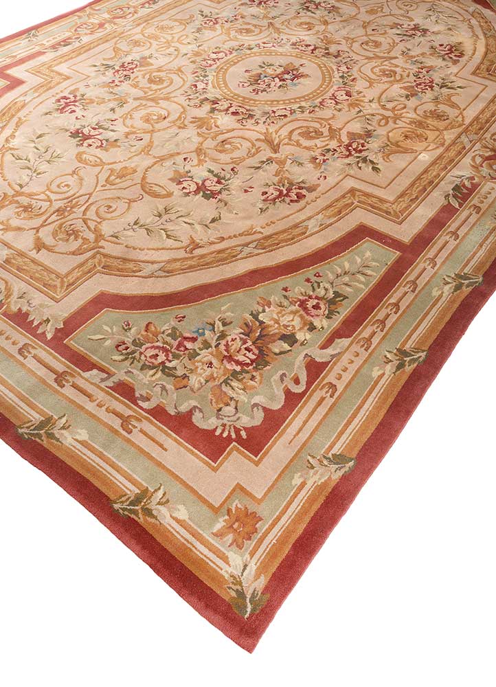 wall art green wool Hand woven Rug - FloorShot