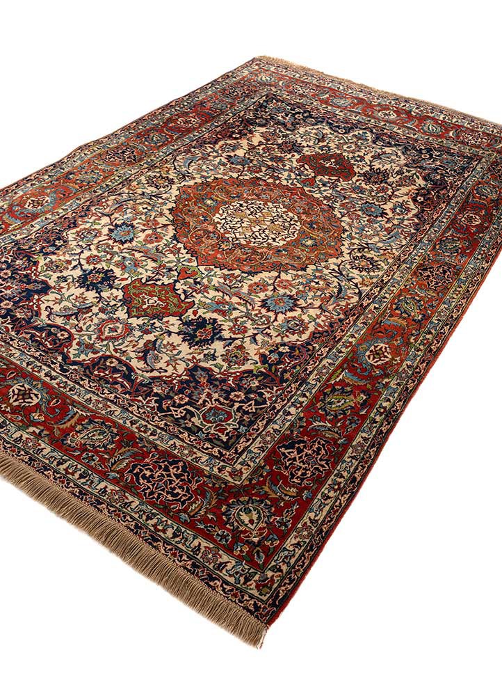 aalam ivory wool Hand Knotted Rug - FloorShot aalam ivory wool Hand Knotted Rug - FloorShot