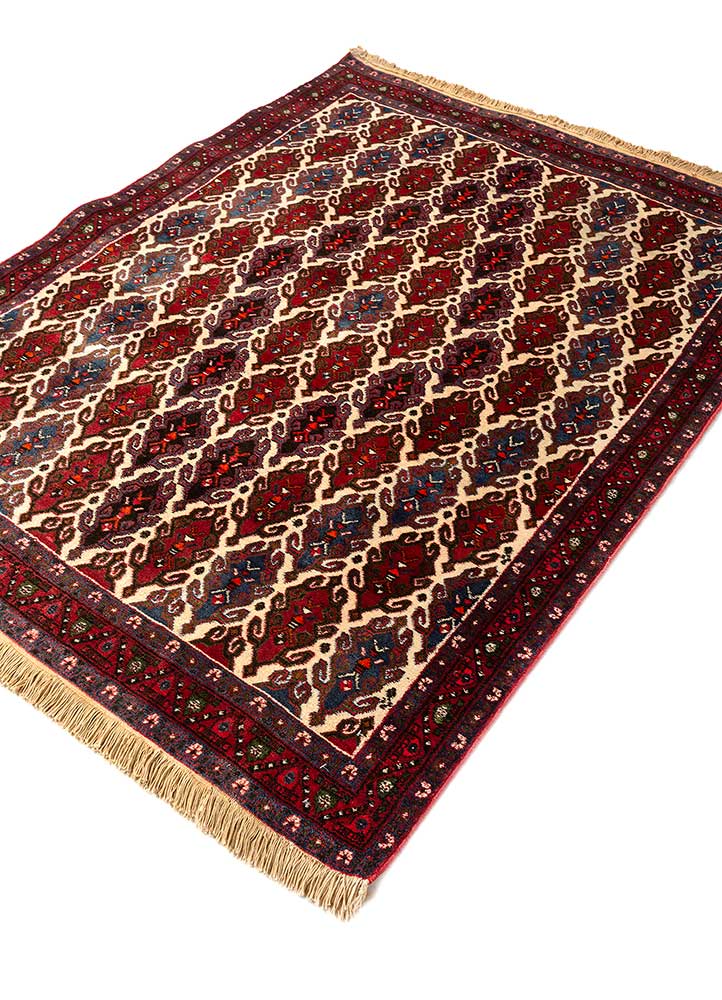 aalam ivory wool Hand Knotted Rug - FloorShot aalam ivory wool Hand Knotted Rug - FloorShot