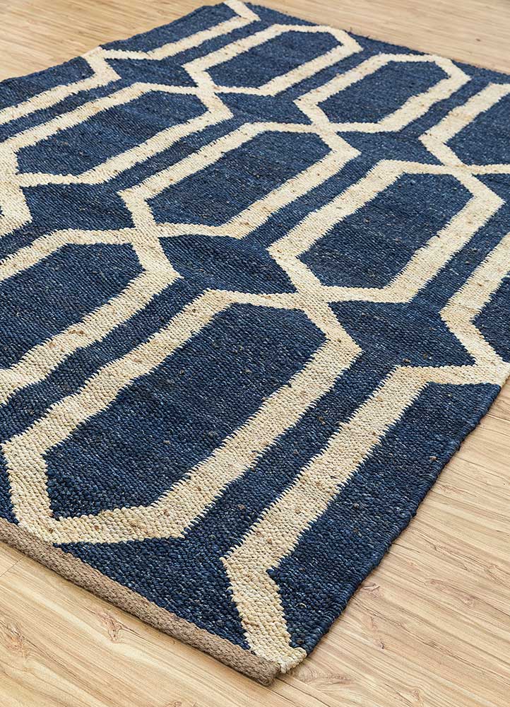 nomadic threads blue jute and hemp Flat Weaves Rug - FloorShot