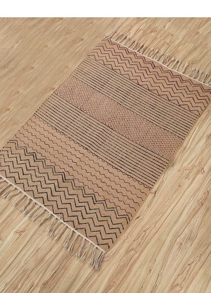 nomadic threads beige and brown jute and hemp Flat Weaves Rug - FloorShot